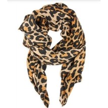 Scarf 37 in x 72 in Leopard Animal Print Neck Wrap Stole Soft Viscose NEW - $9.69