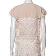 Alberto Makali Boho Lace wrap top High Low Cap Sleeve Top Pastel Pink Sz XS - $18.69