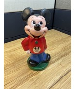 Vintage Disney Caplugs Mickey Mouse Rubber Coin Piggy Bank KG JD - €15,47 EUR