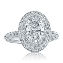 Igi 1.81 KT F-VS2 Taglio Ovale Laboratrio Cresciuta Diamante Halo Anello 14k - $2,077.78