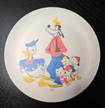 Vintage - Walt Disney Productions Goofy Donald Duck 7.25&quot; Plate Melamine... - £12.45 GBP