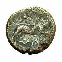 Ancient Greek Coin Quadrans Sicily AE19mm Herakles / Bull Serpent Rare 0... - $35.99