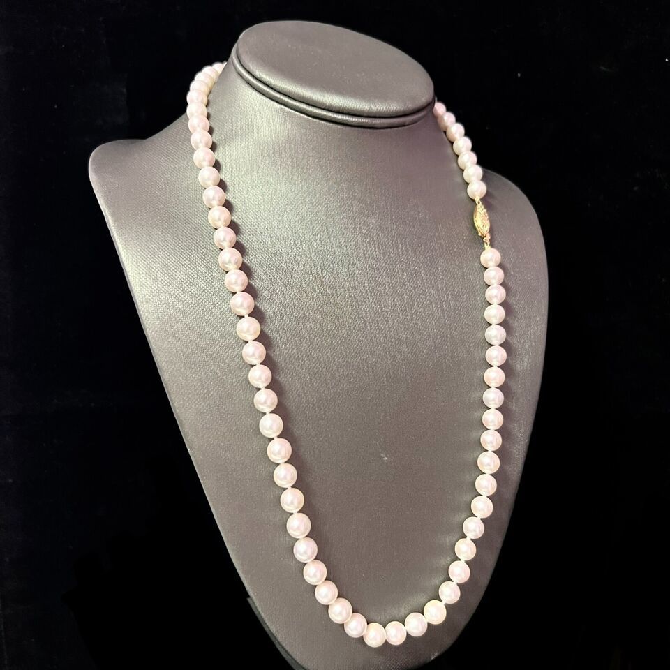 Authenticity Guarantee
Natural Akoya Pearl Necklace 24" 14k Y Gold 8 mm Cert... Item image 5