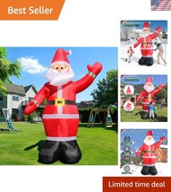 Durable 10FT Christmas Santa Inflatable - Eye-Catching Yard Decor with L... - $1,961.42 MXN