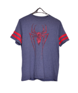 Marvel Spiderman Stripe Sleeve Graphic T-Shirt Size XL - $300.58 MXN