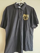 Philadelphia Eagles Men&#39;s Polo Shirt, Black/Gold Font, Size XL NWOT - £15.17 GBP