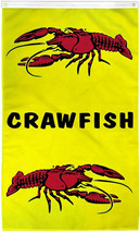 Crawfish Flag Restaurant Banner Advertising Food Pennant Sea Seafood Sig... - $17.99
