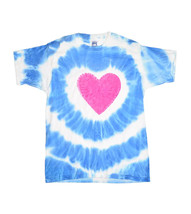 Vintage Tie Dye T Shirt Size M Heart Freeze Single Stitch Made in USA Lo... - £10.78 GBP