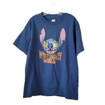 Disney World Blue Short Sleeve Stitch T-Shirt Mens Large NEW - £8.69 GBP