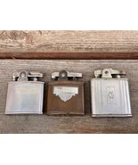 VTG LOT 3 RONSON CHROME &amp; BRASS LIGHTERS ART DECO - £23.62 GBP