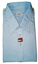 Camisa Hombre Celeste Elegante Talla 45 XXXL Trabajado Made Italy Nueva Vintage - £39.34 GBP