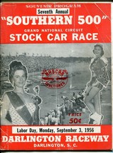 Darlington Raceway-Southern 500-NASCAR Race Program 9/3/1956-Jr Johnson-G - £108.30 GBP