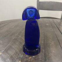 Erik Hoglund Kosta Boda Cobalt Glass Statue People Series  Figurine - $188.09