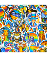 50 PCS Rainbow Independence Day Sticker Pack, American Stickers, LGBTQ D... - £10.79 GBP