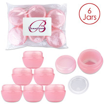 (6 Pieces) 30G/30Ml High Quality Pink Frosted Ov Container Jars - $14.99