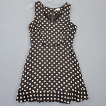 Charming Charlie Women Dress Size M Black Midi Preppy Polka Dot Chic Sleeveless - £11.31 GBP