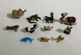 Vtg Lot 11 Blown Art Glass Mini Figurines And Metal Tiny 0.5” - 1.5” Collection - £17.57 GBP