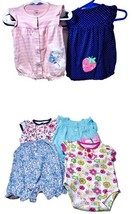 Carter&#39;s Baby Girl Sz 3M Lot Of 6 Floral Striped Polka Dot Cotton Summer... - $21.95