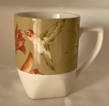 222 Fifth PTS Int’l. “ANTIGUA”  Stoneware Coffee Mug Hummingbird Tea Cup 12 oz - £9.39 GBP