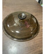 Vintage Pyrex Brown USA  10 1/2&quot;  Glass Round Replacement Lid  30 Pyrex ... - $31.81 CAD