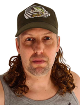 Big Bass USA Brown Mullet Hat - Country Costume Gone Fishin - Redneck Co... - £13.39 GBP