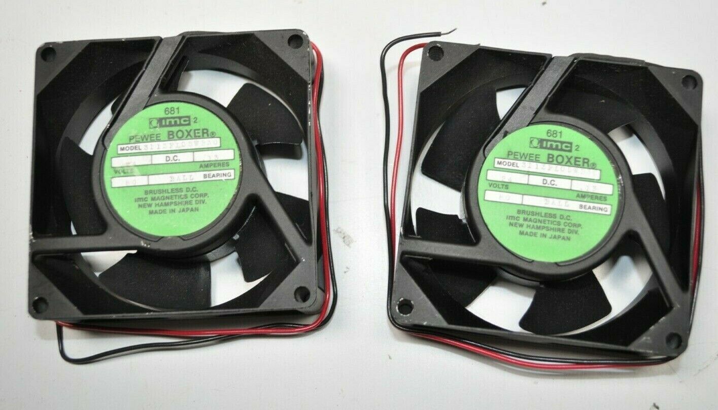 Lot of 2 NEW IMC PeWee Boxer 3113PL-04W-B20 Brushless DC Motor Fan 12VDC... - $22.76