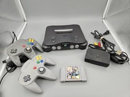 Nintendo 64 N64 Console Bundle Black NUS-001 Tested- 2 Controllers 1 game - £75.93 GBP