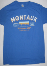 Montauk Missouri State Park MO USA Gildan Cotton Short Sleeve Royal Blue... - $6.88