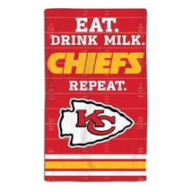 KANSAS CITY CHIEFS 10&quot;x 17&quot; BABY BURP CLOTH NEW &amp; OFFICIALLY LICENSED - $14.46