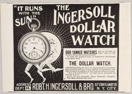 1899 Print Ad The Ingersoll Dollar Pocket Watch Robt H Ingersoll New York,NY - £10.60 GBP