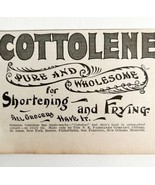 Cottolene Shortening 1897 Advertisement Victorian Baking Frying Lard DWFF19 - $27.40 CAD