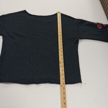 American Eagle Outfitters Women's Gray Floral Sleeve Cropped Sweatshirt Sz Small image 9