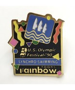 Rainbow Foods U.S. Olympic Festival 1990 SYNCHRONIZED SWIMMING Lapel Hat... - $6.00