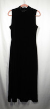 Women&#39;s Sz 12, Vintage Casual Corner Black Velvet Mock Neck Formal Maxi Dress - £39.50 GBP