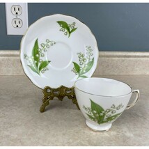 Royal Vale Bone China  White Bell Flower Tea Cup And Saucer Set - $14.84