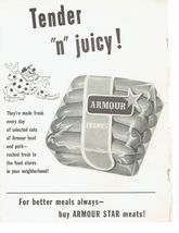 1957 Armour Franks Print Ad 8.5" x 11" - $19.75