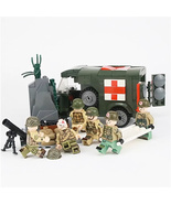 WW2 US Army Military Medic Team Dodge WC-54 Custom Minifigure Sets - £22.73 GBP