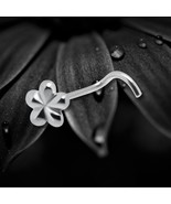 925 Sterling Silver Petal Solid Flower Floral Nose Stud Screw Pin Elegan... - $167.39 MXN