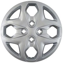 ONE 2011-2013 Ford Fiesta 15&quot; Silver Replacement Lug Hug Hubcap # 444-15S NEW - £19.63 GBP