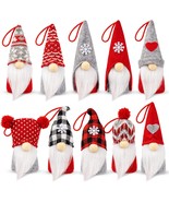 Gnome Christmas Decorations Set of 10 Handmade Swedish Tomte Xmas Gnomes... - £49.98 GBP