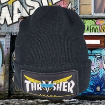 Thrasher x Venture Awake Wings Collab Beanie Hat Cap Magazine Patch Blac... - £54.03 GBP