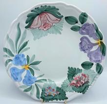 Flora by FORTEBRACCIO Individual 11 1/8 in Dinner Plate &quot;Pink, Purple, B... - $35.51