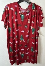 Joyspun Women’s Red Holiday Christmas Print Nightgown Sleep Shirt Size 2... - €21,64 EUR