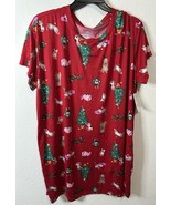 Joyspun Women’s Red Holiday Christmas Print Nightgown Sleep Shirt Size 2... - $24.74