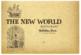 The New World Restaurant Menu Holiday Inn Columbus Nebraska 1980&#39;s - £22.07 GBP