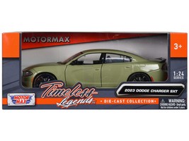 2023 Dodge Charger SXT Green Metallic &quot;Timeless Legends&quot; Series 1/24 Die... - $46.95
