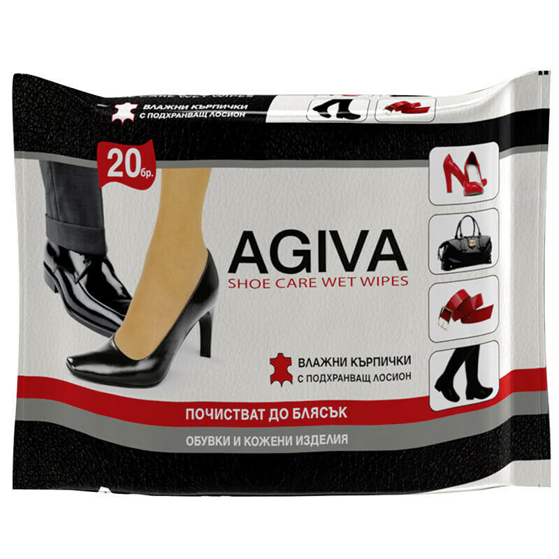 Agiva Wet wipes clean Leather Shoe Belt Bag Car Jacket 20pcs High Qualit... - $3.55