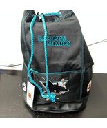 Vintage San Jose Sharks Backpack Bag Black NHL Nasco Gym Sack Heavy Duty - $709.64 MXN