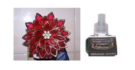Yankee Candle Silver Sage &amp; Pine ScentPlug Refill  Poinsettia Diffuser Base - £18.03 GBP