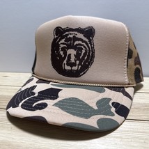 Bear Head Hunter Hat Trucker Adjustable Camouflage SnapBack Hunting Hat New - $309.15 MXN